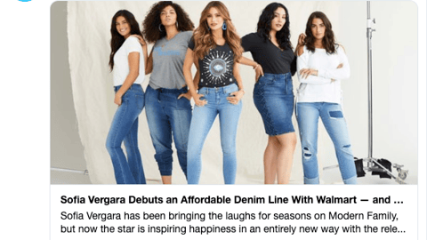 Walmart Popsugar Fashion Sofia Vergara Retweet